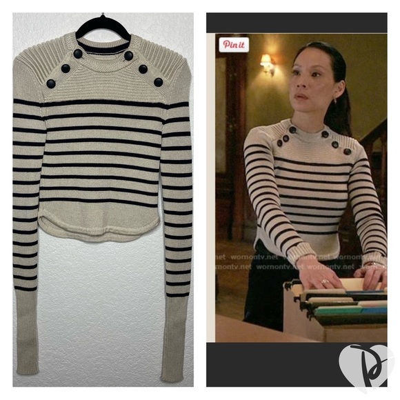 Isabel Marant Tops - ISABEL Marant Hatfield Striped Sweater Wool Blend Knit Size 36(Small)